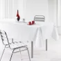 Nappe rectangle 150 x 240 cm polyester imprime argent bully Blanc