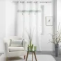 Rideau tamisant 140 x 240 cm coton + haut brodé Amaya Menthe