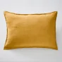 Taie d'oreiller 50 x 70 cm lin lavé soline miel Jaune