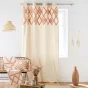 Coussin dehous. compr. pompons 40 x 40 cm coton/polyester tufte athena Marsala