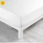 Lot de 2 Draps housse 140 x 190 x 30 cm coton bio Biolina Blanc