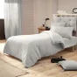 Housse de couette gaze de coton Bio 140x200 cm 1 personne Gris perle