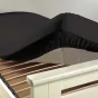 Ensemble parure de couette 260x240 cm Karaba + drap housse 160x200 Noir