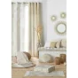 Rideau a oeillets 140 x 280 cm polyester imprime metallise sunny gold Sans