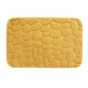 Tapis de bain 50 x 80 cm microfibre unie relief ricochet Ocre