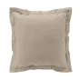 Taie d’oreiller 63 x 63 cm en percale Sable – Volant plat & point bourdon