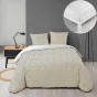 Pack parure de couette 240 x 220 cm Geor + drap housse 140 x 190 x 30 Blanc