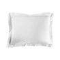 Taie d'oreiller 50 x 70 cm uni 57 fils lina  +point bourdon Blanc