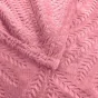 Plaid 125 x 150 cm flanelle relief unie nelia Rose