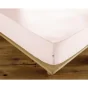 Drap housse coton luxe 140 x 190 cm bonnet 30 cm Ambre Rose clair