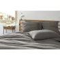 Taie d'oreiller gaze de coton tissée  50 x 70 cm Gaia Match Anthracite