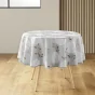 Nappe ronde (0) 180 cm polyester imprime manola Gris