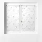 Paire droite passe tringle 2 x 60 x 160 cm voile sable brode hoops Gris