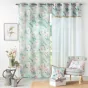 Panneau a oeillets 140 x 240 cm voile sable+top imprime+jute alissia top Menthe