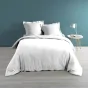 Pack housse de couette + drap housse + 2 taies 220 x 240  cm en percale de luxe Blanc