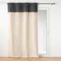 Rideau tamisant a oeillets 140 x 240 cm polycoton Tessa Anthracite