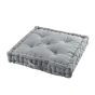Coussin de sol 60 x 60 x 10 cm coton uni panama Gris