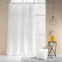 Rideau a oeillets 140 x 260 cm polyester imprime metallisé Louxor Blanc