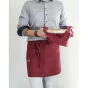 Tablier serveur gaze de coton 45 x 80 cm Gaia Bordeaux