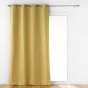 Rideau à oeillets 140 x 260 cm doublé polaire isolant Jupiter Jaune ocre