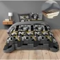 Pack parure de couette 240 x 220 cm Bigcity + DH 140x190 cm Gris