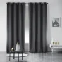 Lot de 2 rideaux occultant a oeillets 135 x 240 cm uni Noir