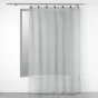 Voilage effet lin à anneaux 140 x 240 cm Linka Gris clair