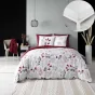 Pack Housse de couette 240 x 220 cm coton BIO 57 fils Clemence Blanc+ Drap Housse 140 x 190 cm Blanc