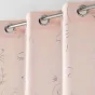 Lot de 2 Rideaux 140 x 260 cm imprimé métallisé Artyline Rose/argent