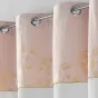 Voilage a oeillets 140 x 240 cm + haut velours Mila rose Dragee