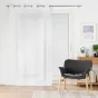 Voilage à Œillets 140 x 240 cm - Voile Sablé avec Pompons Pompinou