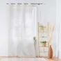 Lot de 2 Voilages art déco a oeillets 140 x 240 cm metallisé Lorea Naturel