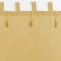 Voilage à passants + pompons 140 x 240 cm polyester effet lin Dalila Miel