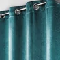 Lot de 2 rideaux 100% occultant 135 x 240 cm velours frappé Anthéa Pétrole