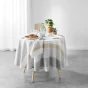 Nappe ronde (0) 180 cm coton/polyester tisse teint iliade Sans