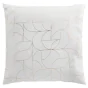 Coussin dehoussable compresse 60 x 60 cm polyester imp. metallise louxor Blanc