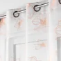 Lot de 2 voilages a oeillets 140 x 240 cm  imprimé metallisé Joyce Or rose