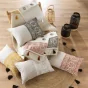 Coussin déhoussable 40 x 60 cm poly-coton Isalina Noir