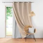 Lot de 2 Rideaux  occultant/thermique/phonique doublure amovible 140 x 260 cm Coverline Beige