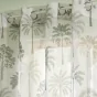 Voilage a oeillets 140 x 240 cm voile sable imprime Palmea Vert