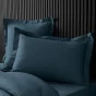 Taie d'oreiller vp 50 x 70 cm percale uni 78 fils percaline  +p bourdon Bleu Nuit