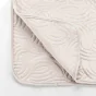 Couvre-lit Velours Uni Solange - 220 x 240 cm - Naturel + 2 housses de coussins 60x60 cm