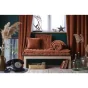 Rideau ajustable + 8 anneaux pince  140 x 270 cm velours de coton césar terracotta Orange