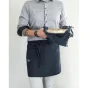 Tablier serveur gaze de coton 45 x 80 cm Gaia Bleu marin