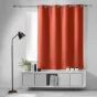 Rideau occultant à œillets 140 x 180 cm – Uni Orange – Petite hauteur –