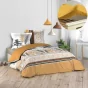 Pack parure de couette 240 x 220 cm Calvinia + drap housse 140 x 190 x 30 Jaune