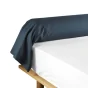 Taie de traversin 85 x 185 cm uni 57 fils lina  +point bourdon Bleu