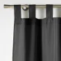 Lot de 2 rideaux 140 x 260 cm unis à passants Essentiel Noir
