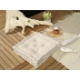 Coussin de sol 50 x 50 x 10 cm Déperlant anti UV Beige