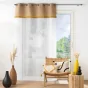 Voilage a oeillets 140 x 240 cm voile sablé + jute Malory Jaune